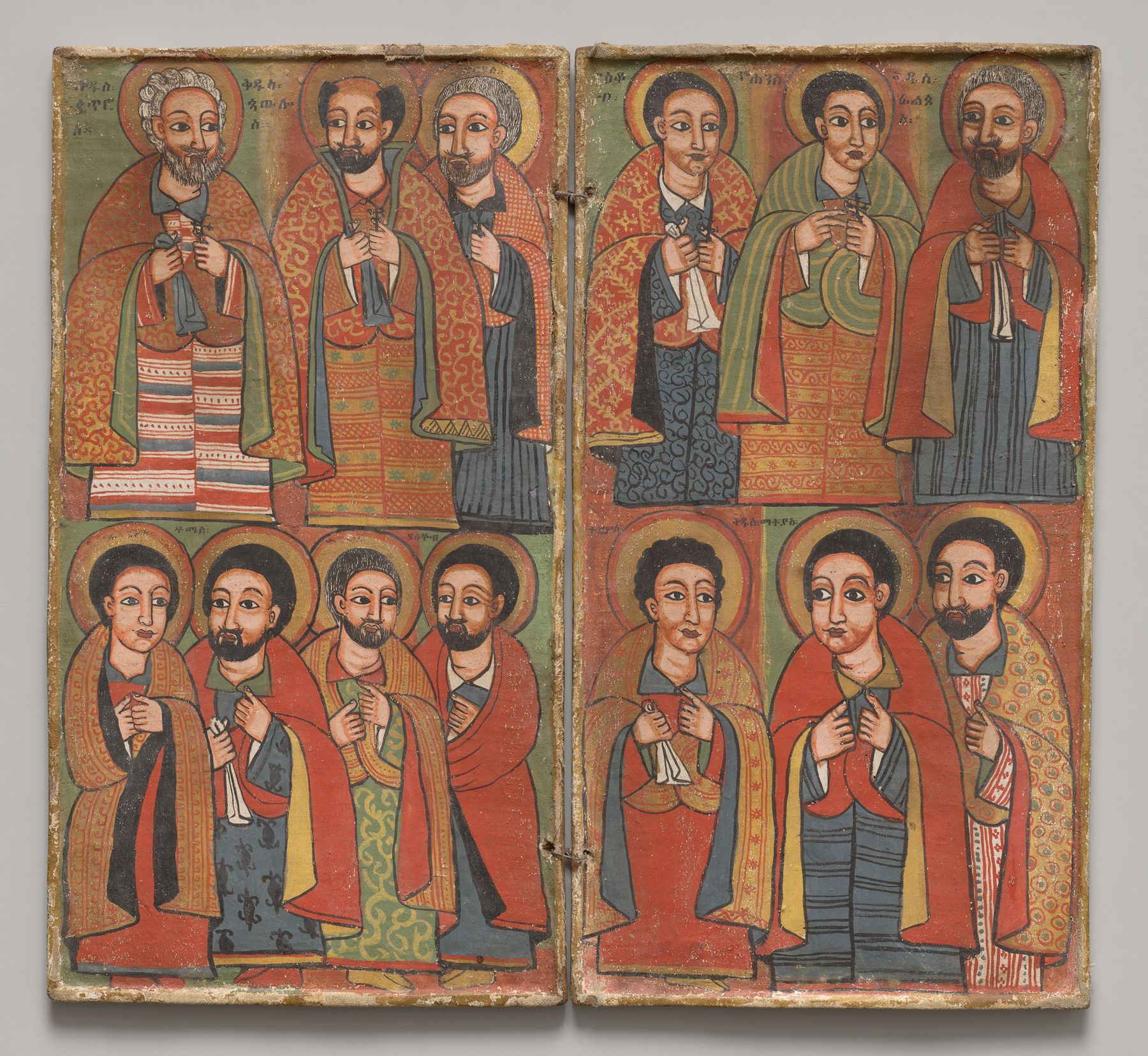 Diptych with the Twelve Apostles and Saint Paul, Ethiopia, c. 1700